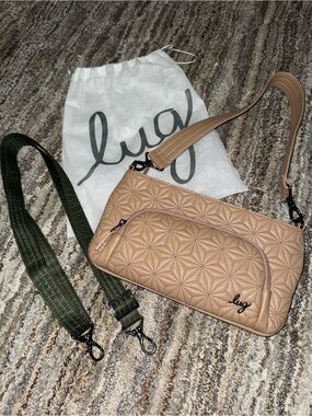 lug Quilted Tan Crossbody Bag Waist Bag - Flyer, Vegan Leather